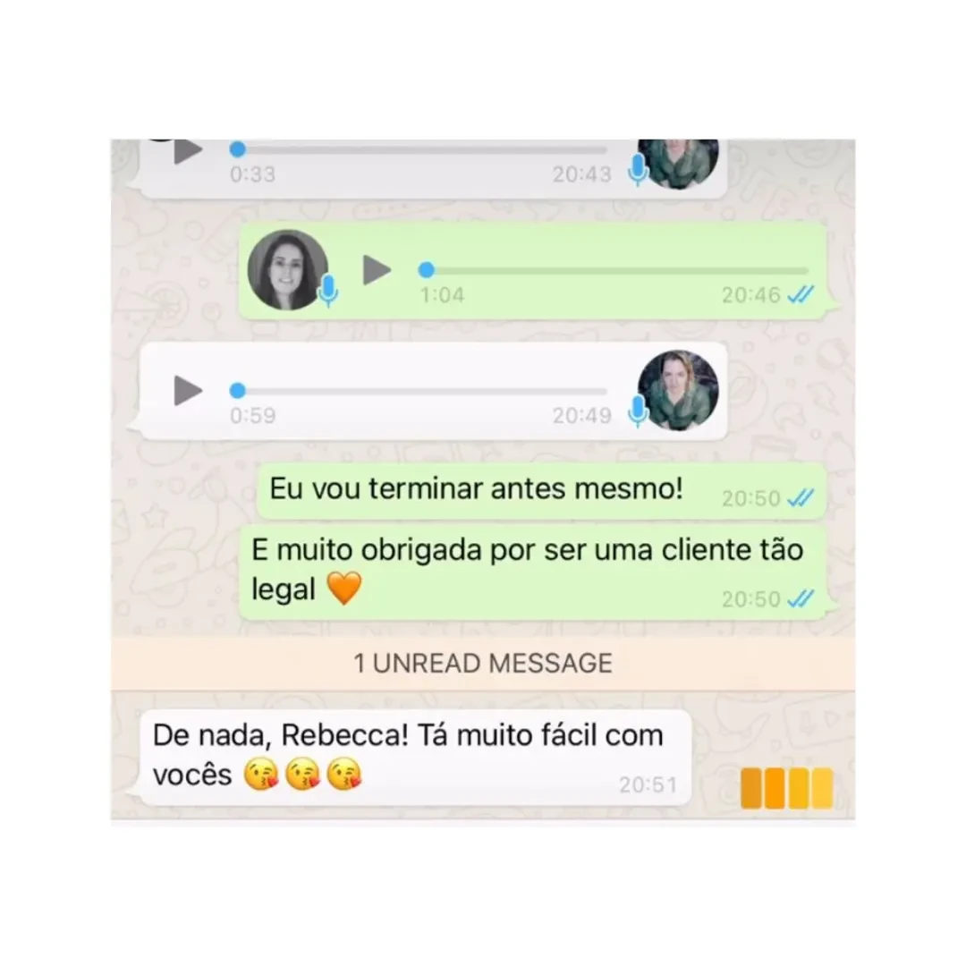 Depoimento de cliente Zentra (WhatsApp)